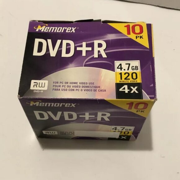 Memorex DVD+R 4.7 GB 120 Minute 4X RW, 6 pc, Sealed Discs + Cases - Picture 8 of 10